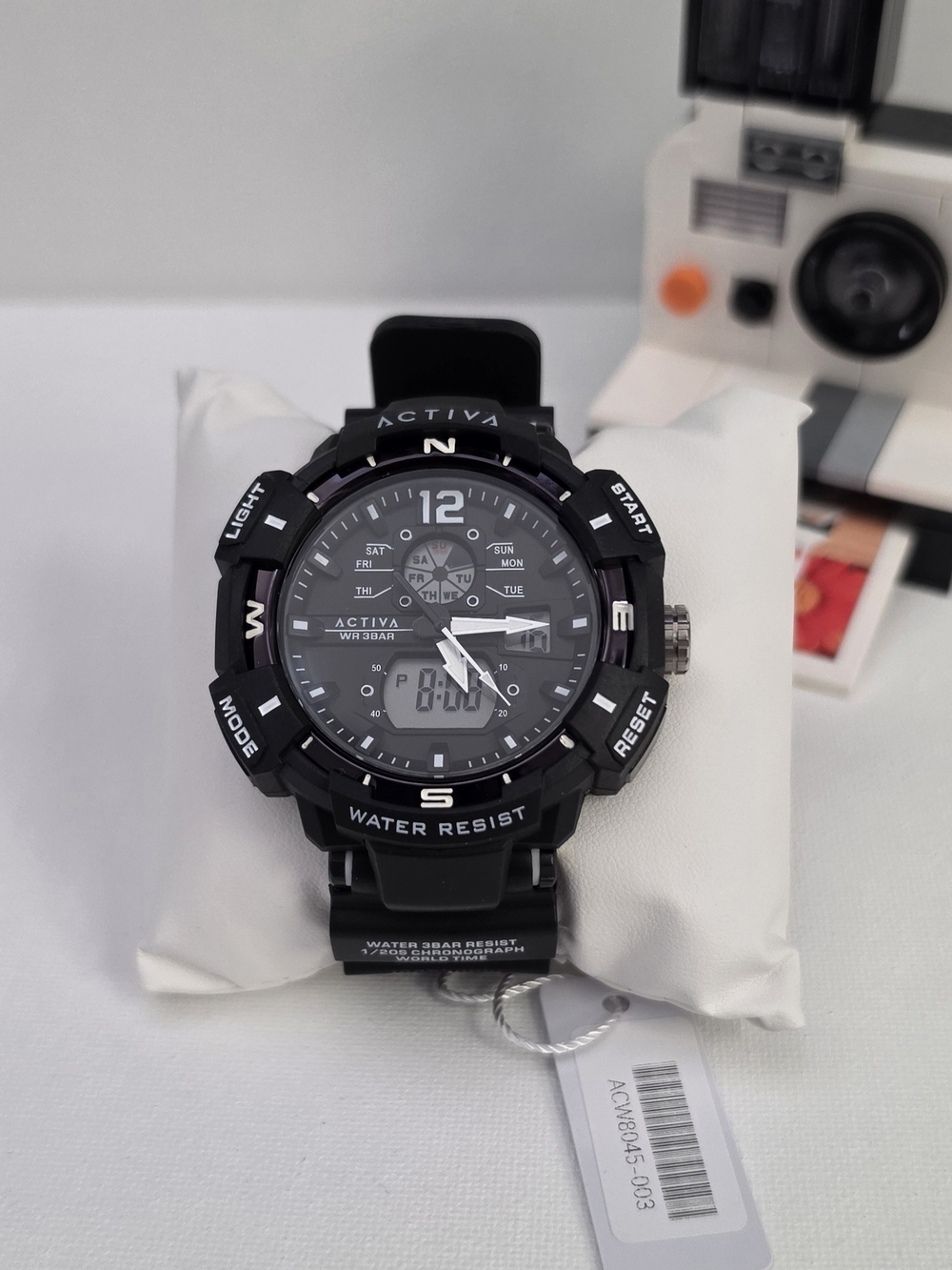 Ativa Men's Black Water-Resistant Sport Watch ACW8085-003